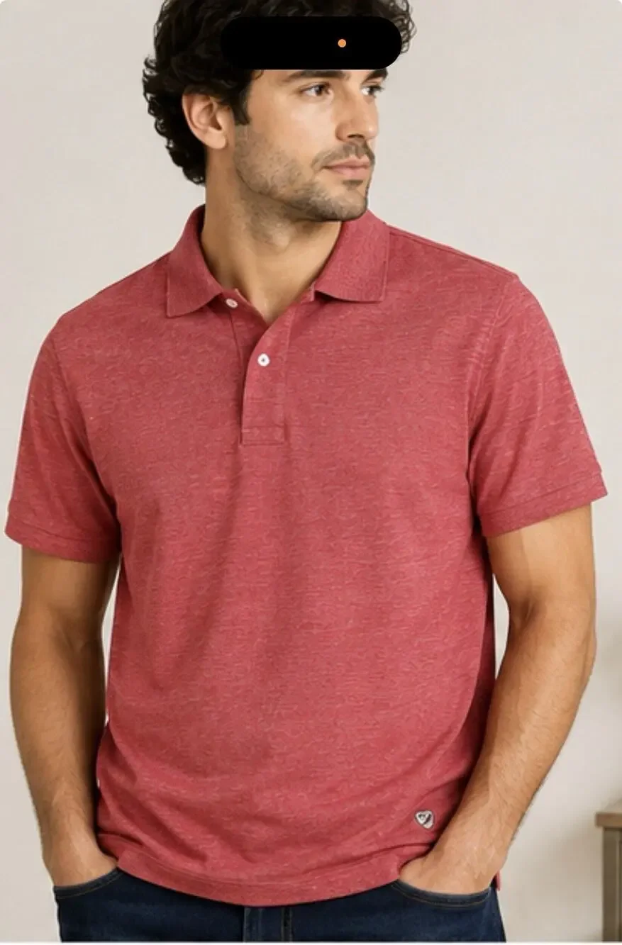 Cremieux Classics Mens XL Red Heather Polo Shirt Short Sleeve Casual Golf